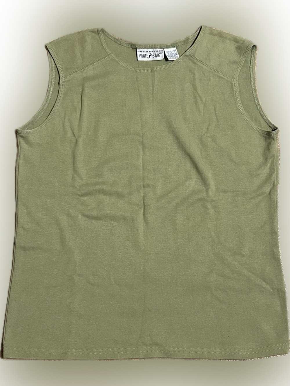 White Stag Stretch Large Green Tank Top